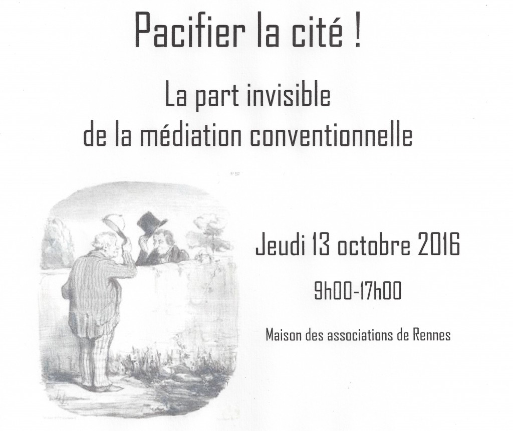 Affiche colloque 2 - Pacifier la Cité